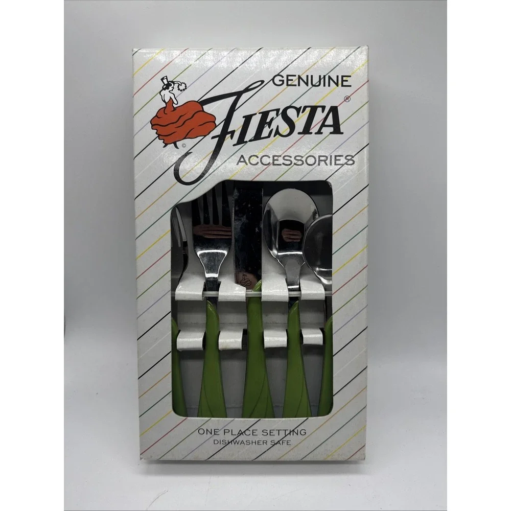 Fiesta Ware Genuine Licensed Accessory Shamrock Silverware Utensil Set 5pc NIB